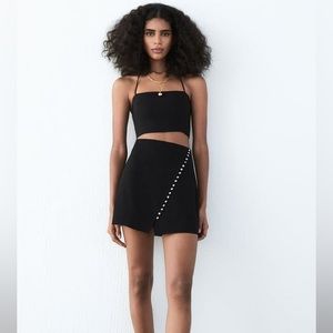 ZARA Linen Blend Skirt Set